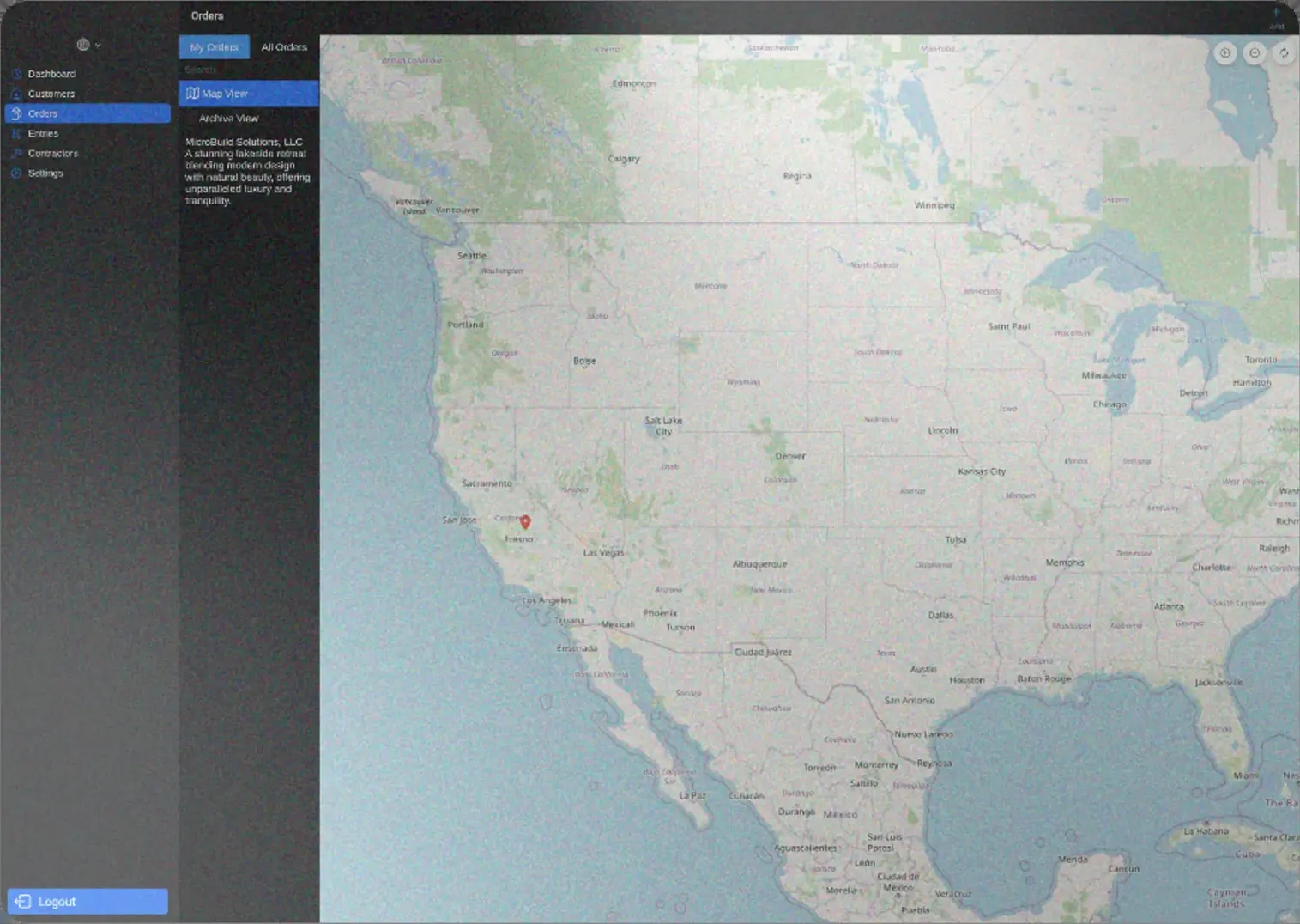 SIGEHUB map view of audit sites